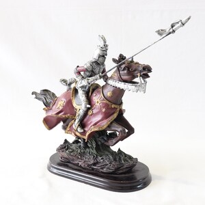 Medieval Knight on Horse, Knight Rider, Knight Figurine, Vintage Knight, Knight Miniature, Knight Statue, Knight Templar, Medieval Decor