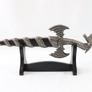 Adaga de dragão e cobra, faca de dragão e cobra, faca de dragão, Adaga de dragão, Adaga colecionável, faca colecionável, Sigfrido, Adaga decorativa