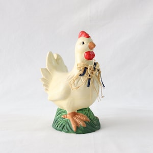 Vintage Small Rooster Figurine, Ceramic Rooster, Rooster Home Decor, Small Rooster Statue, Kitchen Decor, Farmhouse Decor, Unique Home Decor