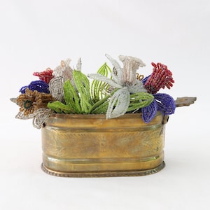 Brass Pot, Garden Pot, Brass Vase, Brass Bowl, Vintage Pot, Oval Planter, Flower Pot, Small Vase, Vintage Vase, Vintage Planter Garden Decor