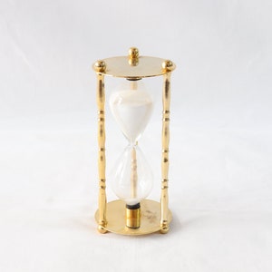 Vintage Brass Hourglass, Hourglass Timer, Vintage Sand Timer, Sand Clock, Brass Sand Timer, Sand Glass, Desk Accessories, Desk Gift for Him