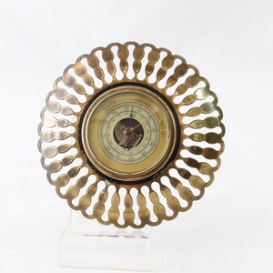 Antique Barometer, Brass Barometer, Wall Barometer, Weather Instruments, Weather Station, Brass Sun, Unique Wall Decor, Office Wall Decor
