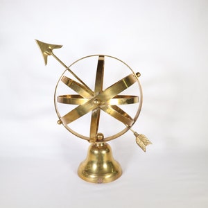 Astrolabe en laiton vintage, sphère armillaire vintage, sphère céleste, décoration de bureau vintage, cadeau de bureau, accessoires de bureau, cadran solaire, globe vintage