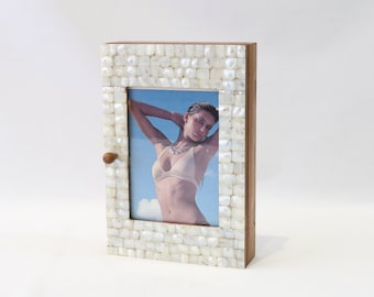 Mother of Pearl Key Holder, Mother of Pearl Frame, Wooden Key Holder, Wooden Key Box, Wall Key Holder, Keychain Holder, Unique Home Decor