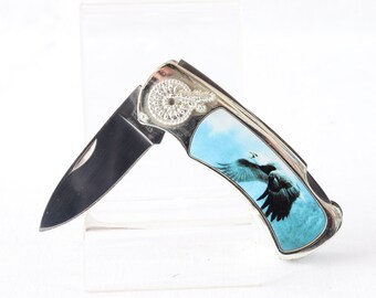Small Pocket Knife, Small Folding Knife, Eagle Pocket Knife, Eagle Folding Knife,  Collectible Pocket Knife, Stainless Steel, Unique Gifts