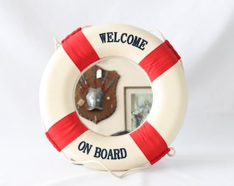 Nautical Life Preserver Mirror, Life Ring Mirror, Life Preserver Ring, Nautical Wall Mirror, Nautical Wall Decor, Nautical Wall Hanging