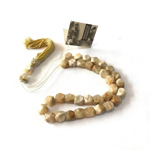 Onyx Worry Beads, Onyx Prayer Beads, Onyx Komboloi, Onyx Meditation Beads, Greek Komboloi, Silk Tassel, Onyx Beads, Unique Gifts for Him