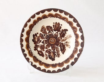 Porseleinen bord voor muur, handgeschilderd bord, handgemaakte plaat, Roemeens bord, Roemeens antiek, wandbord, uniek wanddecor, cadeau