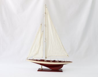 Ranger Yacht, Ranger 1937, Racing Yacht, Sailing Yacht Model, Sailing Ship, America's Cup, Wooden Ship Model, Wooden Sailboat, Nautical Gift