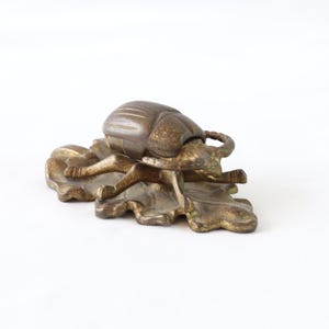Beetle Paperweight, Brass Beetle, Brass Paperweight, Vintage Beetle, Desk Paperweight, Beetle Gifts, Desk Gifts, Office Desk Accessories
