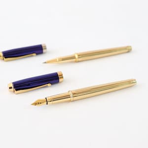 Vintage Fountain Pen Set, Gold Fountain Pen Set, Iridium Fountain Pen, Iridium Nib, Ballpoint Pen Set, Pen Collector, Executive Gift Set