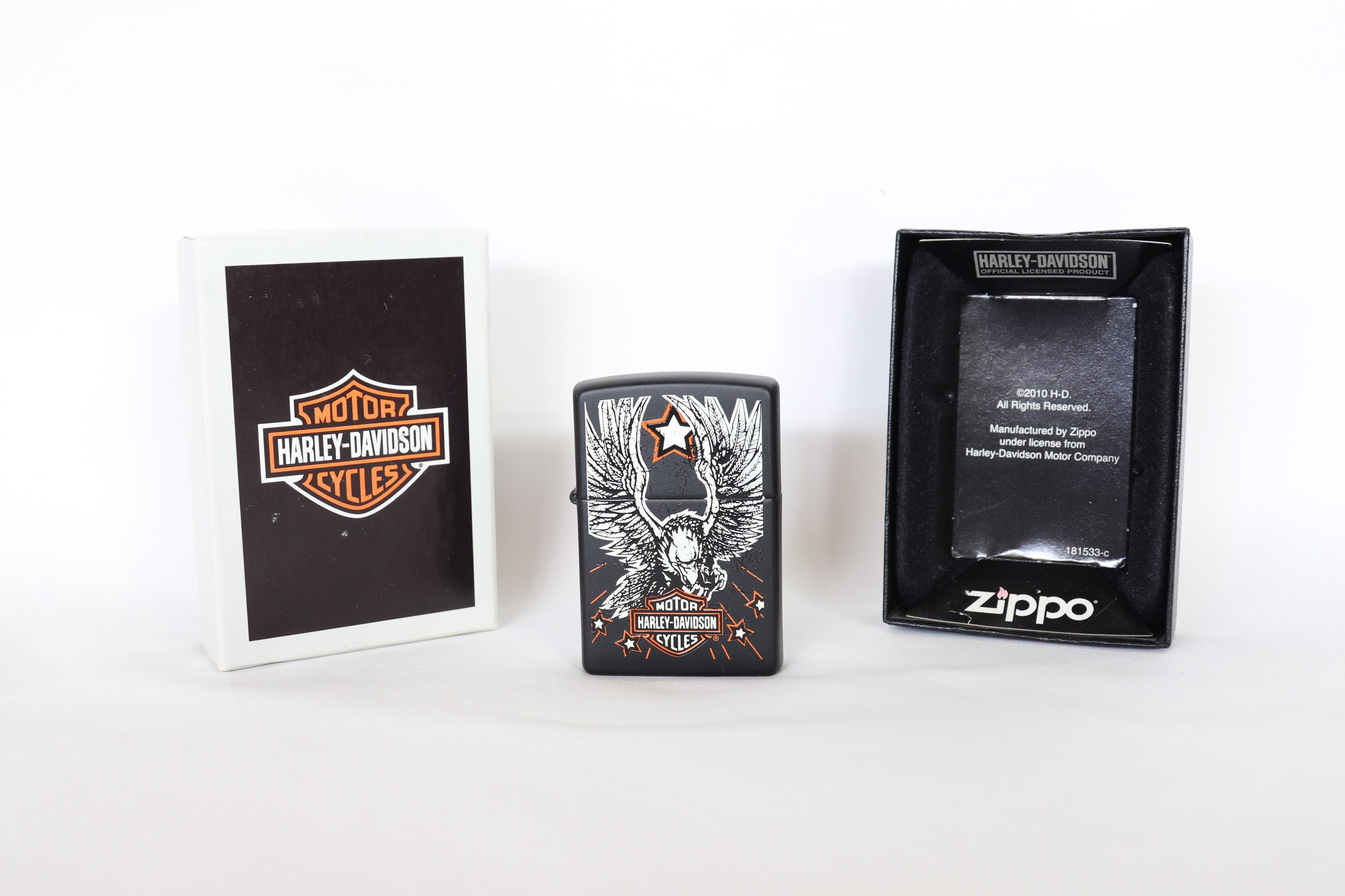 Harley Davidson Zippo Lighter, Vintage Zippo Lighter, Collectible Zippo .