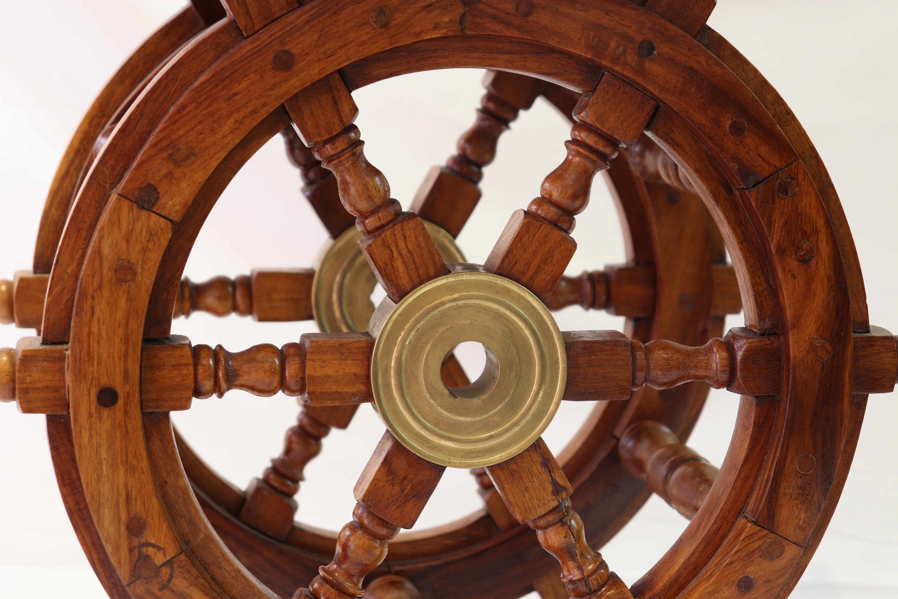 Nautical Ships Wheel Stool, Nautical Stool, Nautical Coffee Table ...