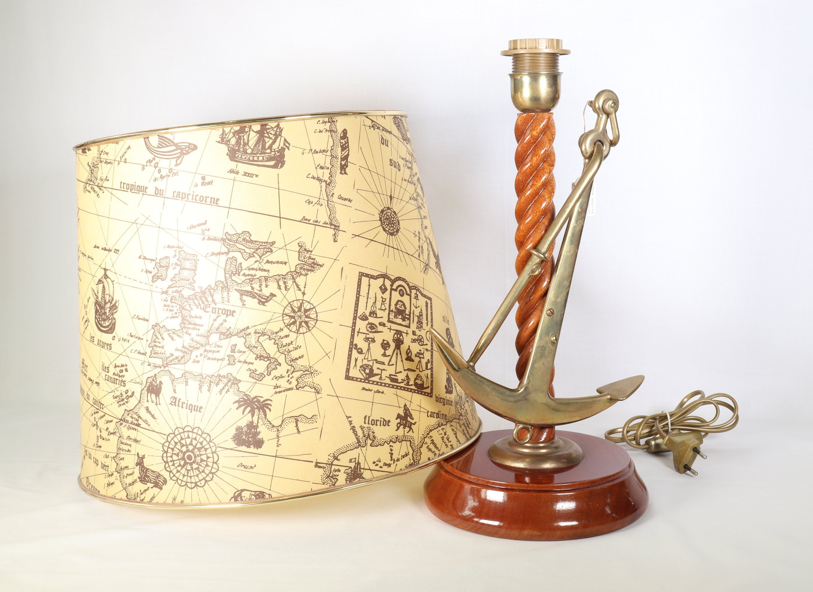 Nautical Table Lamp Nautical Anchor Vintage Table Lamp Etsy