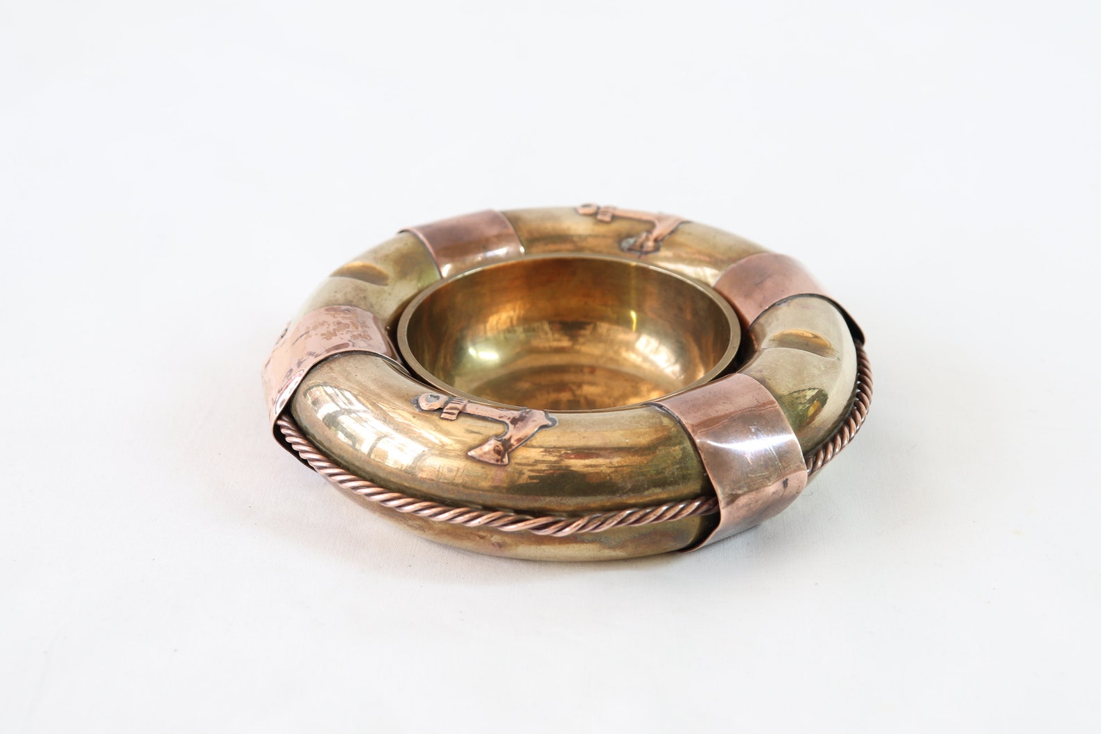 Nautical Ashtray Vintage Brass Ashtray Smoking Accessories Etsy