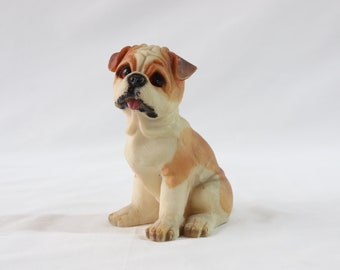 Vintage beeldje bulldog, standbeeld bulldog, beeldhouwkunst bulldog, bulldog geschenken, vintage hond beeldjes, standbeeld hond, decor boerderij, decor hond