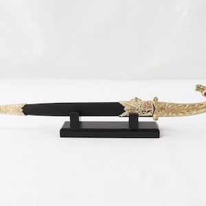 Daga persa, cuchillo de caballo dorado, cuchillo persa, daga de caballo dorado, daga decorativa, daga indonesia, daga coleccionable, regalos únicos para él