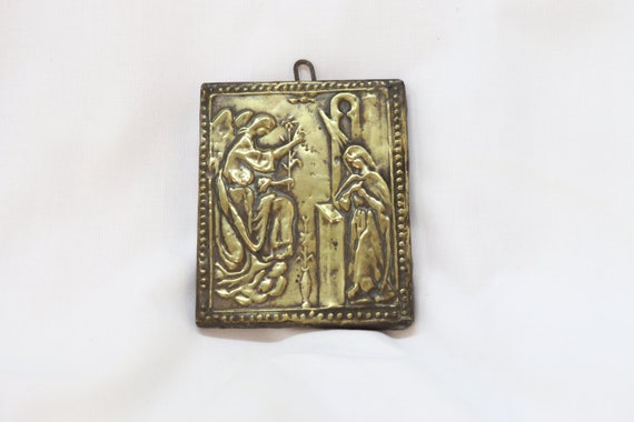 Antique Virgin Mary Icon, Byzantine Icon, Religious Icon, Religious Gifts, Christian Gifts, Orthodox, Catholic, Vintage Icon, Religious Art
