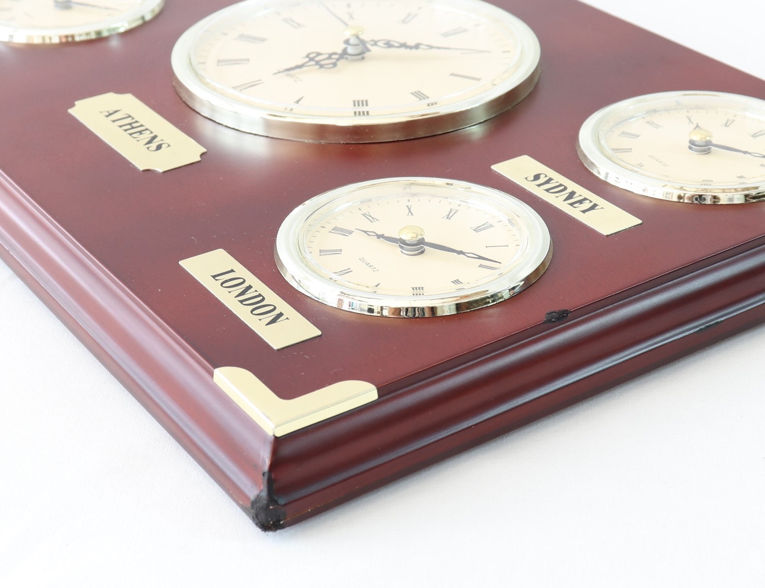 Vintage Time Zone Wall Clock Multi Time Zone Clock World Etsy