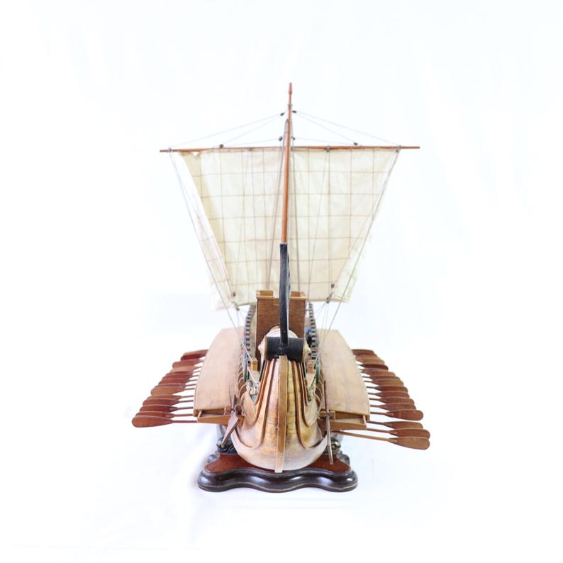 Caesar Ship Model, Julius Caesar Ship, Roman Ship, Roman Warship, Bireme, Wooden Ship Model, Handmade Ship, Antique Ship, Nautical Decor image 8