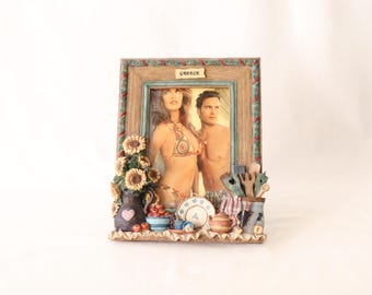 Farmhouse Photo Frame, Kitchen Photo Frame, Picture Frame, Display Frame, Flower, Apple, Kitchen Utensil, Grapes, Greece, Kitchen Decor