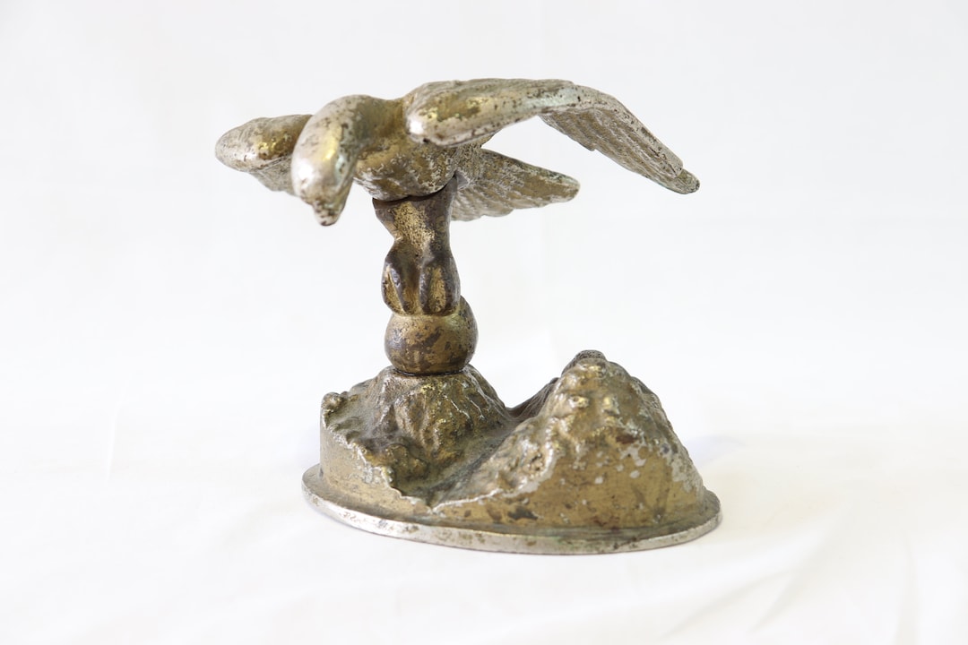 Brass Eagle Figurine Brass Eagle State Golden Eagle Etsy