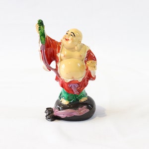 Small Laughing Buddha, Laughing Buddha Statue, Buddha Decor, Buddha Charm, Buddha Gifts, Feng Shui Decor, Feng Shui Charm, Mala Charm, Gift