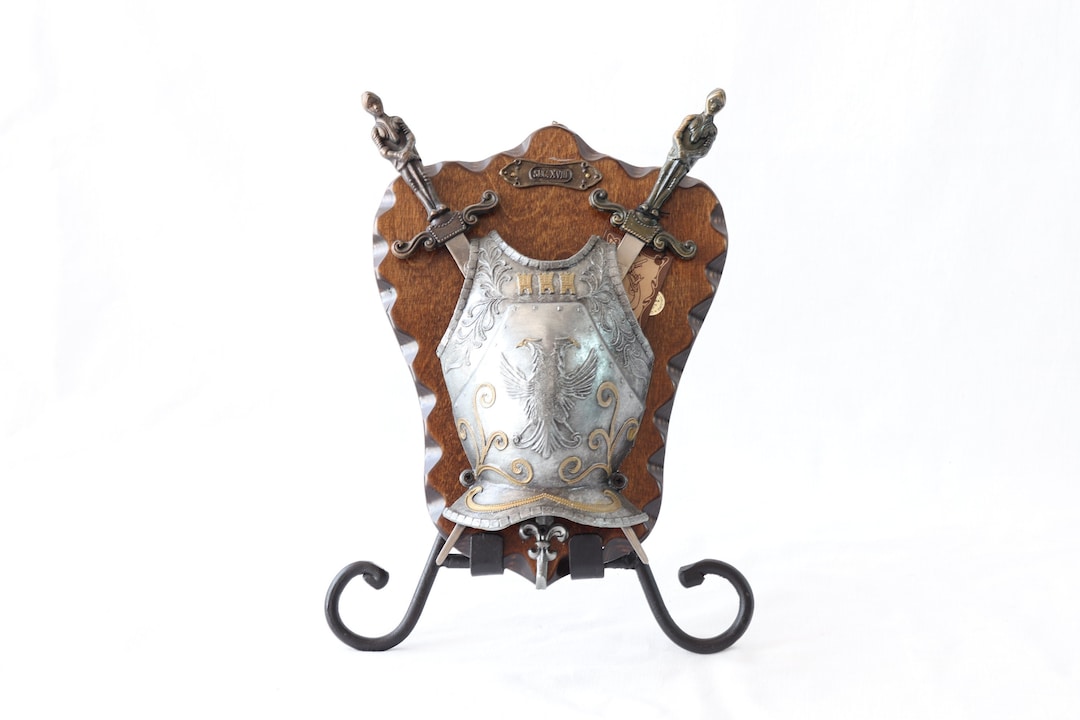 Wooden Coat of Arms, Vintage Coat of Arms, Coat of Arms Wall Hanging