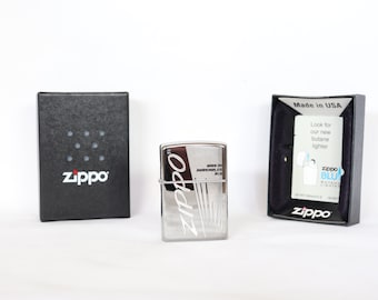 Encendedor Zippo vintage, Encendedor Zippo de colección, Encendedor Zippo grabado, Zippo descatalogado, Encendedor a prueba de viento, Zippo fabricado en Bradford, Pensilvania, EE. UU.