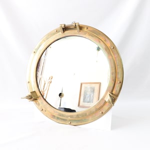 Nautical Porthole Mirror, Brass Porthole Mirror, Vintage Porthole, Nautical Mirror, Porthole Decor, Nautical Wall Decor, Maritime Gifts