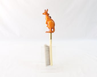Vintage Clothes Brush, Cleaning Brush, Lint Brush, Lint Remover, Clothing Brush, Grooming Brush, Kangaroo, Gift for Him, Unique Home Decor