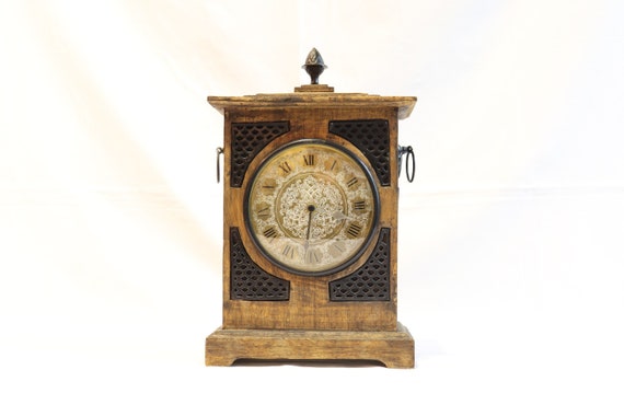 Vintage Table Clock Wooden, Wooden Table Clock Singapore