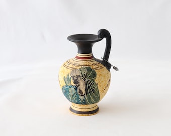 Jarrón de ánfora griega, jarra de ánfora griega, jarra de ánfora griega, jarrón griego antiguo, cerámica griega, jarra de cerámica, regalos griegos, decoración del hogar