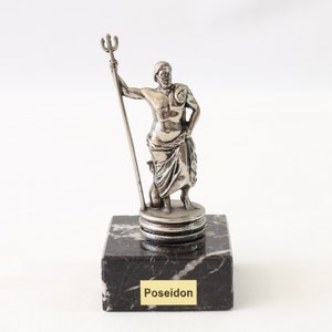 Poseidon Statue, Poseidon Figurine, Poseidon Sculpture, Neptune Statue, Poseidon Holding Trident, Greek God, God of the Sea, Greek Mythology