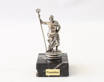 Poseidon Statue, Poseidon Figurine, Poseidon Sculpture, Neptune Statue, Poseidon Holding Trident, Greek God, God of the Sea, Greek Mythology