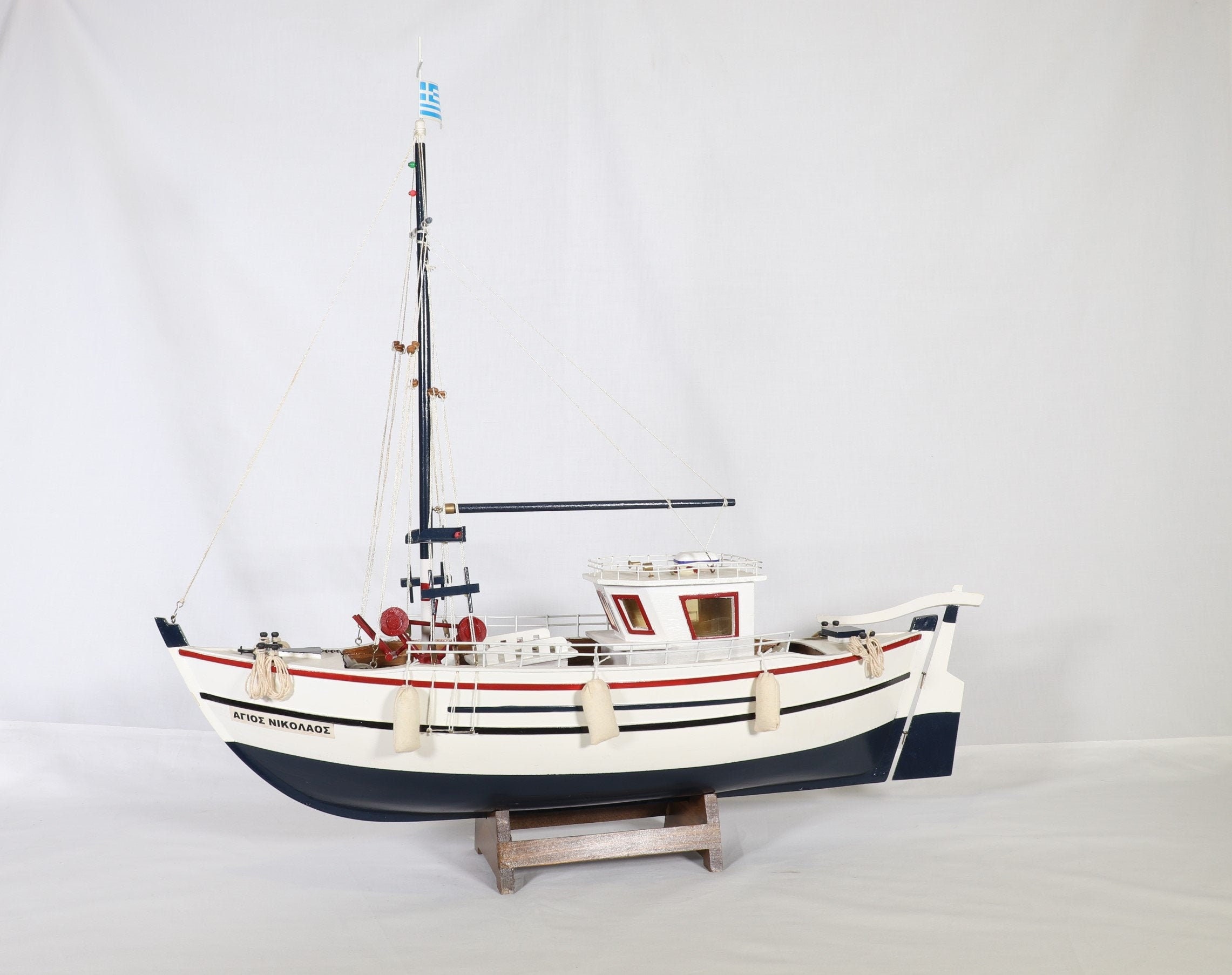 Unique Vintage Fishing Boat Model, Wooden Handmade Fishing Boat, Greek  Ship, Maritime Gifts, Nautical Decor, Fisherman Gifts, Fishing Decor -   México