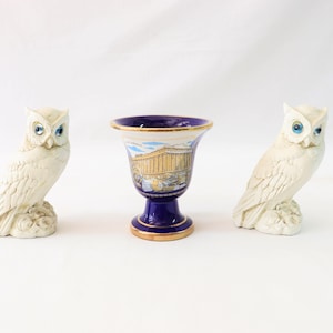 Pythagoras Cup, Cup of Justice, Athena Owls, Athena Goddess, Acropolis, Greek Ceramics, Greek Gifts, Greek Mythology, Unique Home Decor