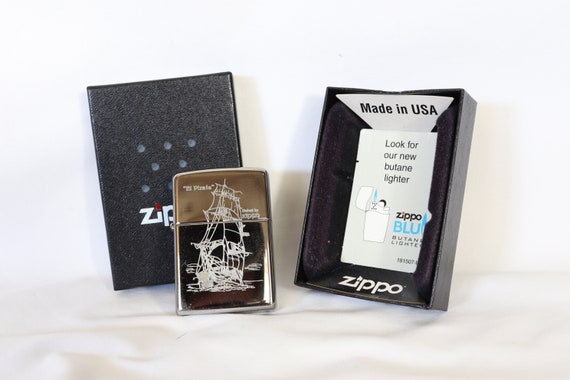 El Pirata Ship Zippo Lighter, Sailing Ship Zippo, Vintage Zippo