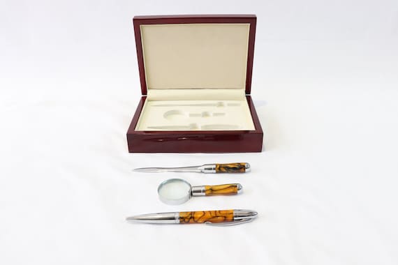 Vintage Desk Set Silver Desk Set Office Desk Accessories