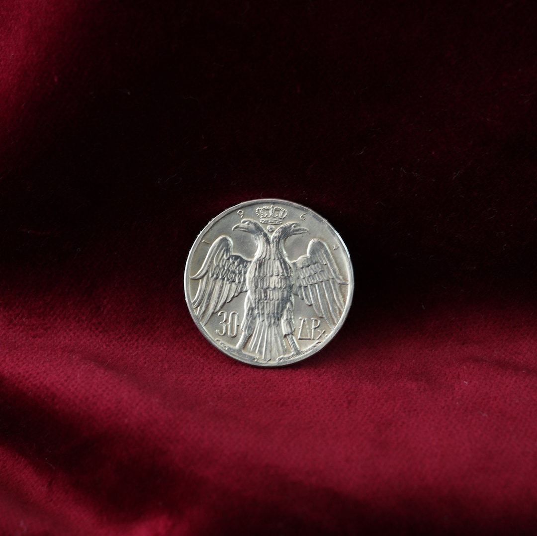 1964 Greek 30 Drachma Coin, Greek Coin, Greek Drachma, Silver