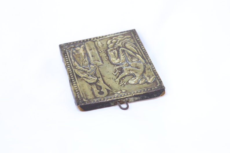 Antique Virgin Mary Icon, Byzantine Icon, Religious Icon, Religious Gifts, Christian Gifts, Orthodox, Catholic, Vintage Icon, Religious Art image 5