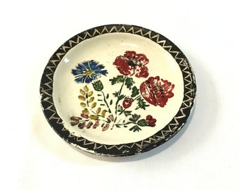 Antique Handmade Porcelain Plate, Decorative Plate, Romanian Porcelain, Hand Painted Plate, Collectible Plate, Decorative Plate for Hanging