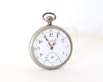 Jupiter Pocket Watch, Antique Pocket Watch, Silver Pocket Watch, Stainless Steel, Gentleman Pocket Watch, Swiss Made Pocket Watch, Mens Gift