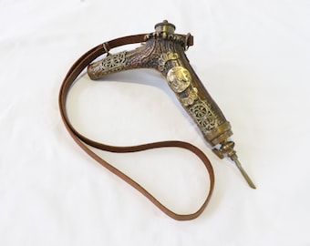 Antique Black Powder Flask, Antique Black Powder Horn, Antique Powder Flask, Antique Powder Horn, Antique Gunpowder Flask, Karlštejn Castle