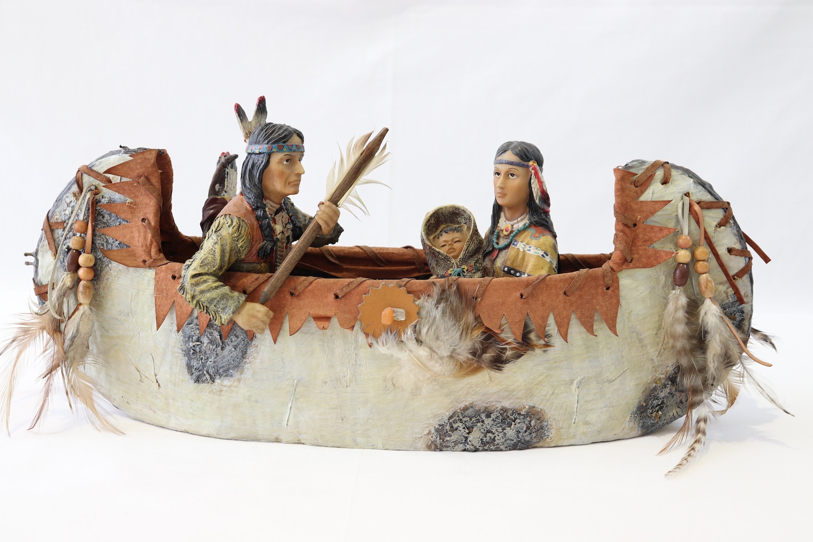 Native American Figurines Native American Family American Etsy