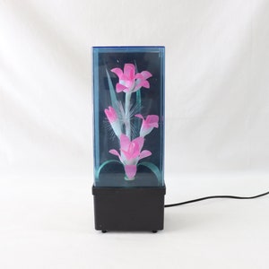 Vintage Fiber Optic Lamp, Retro Lamp, Flower Lamp, Music Lamp, Multicolor Lamp, Fiber Lamp, Vintage Table Lamp, 1970s Lamp Unique Home Decor