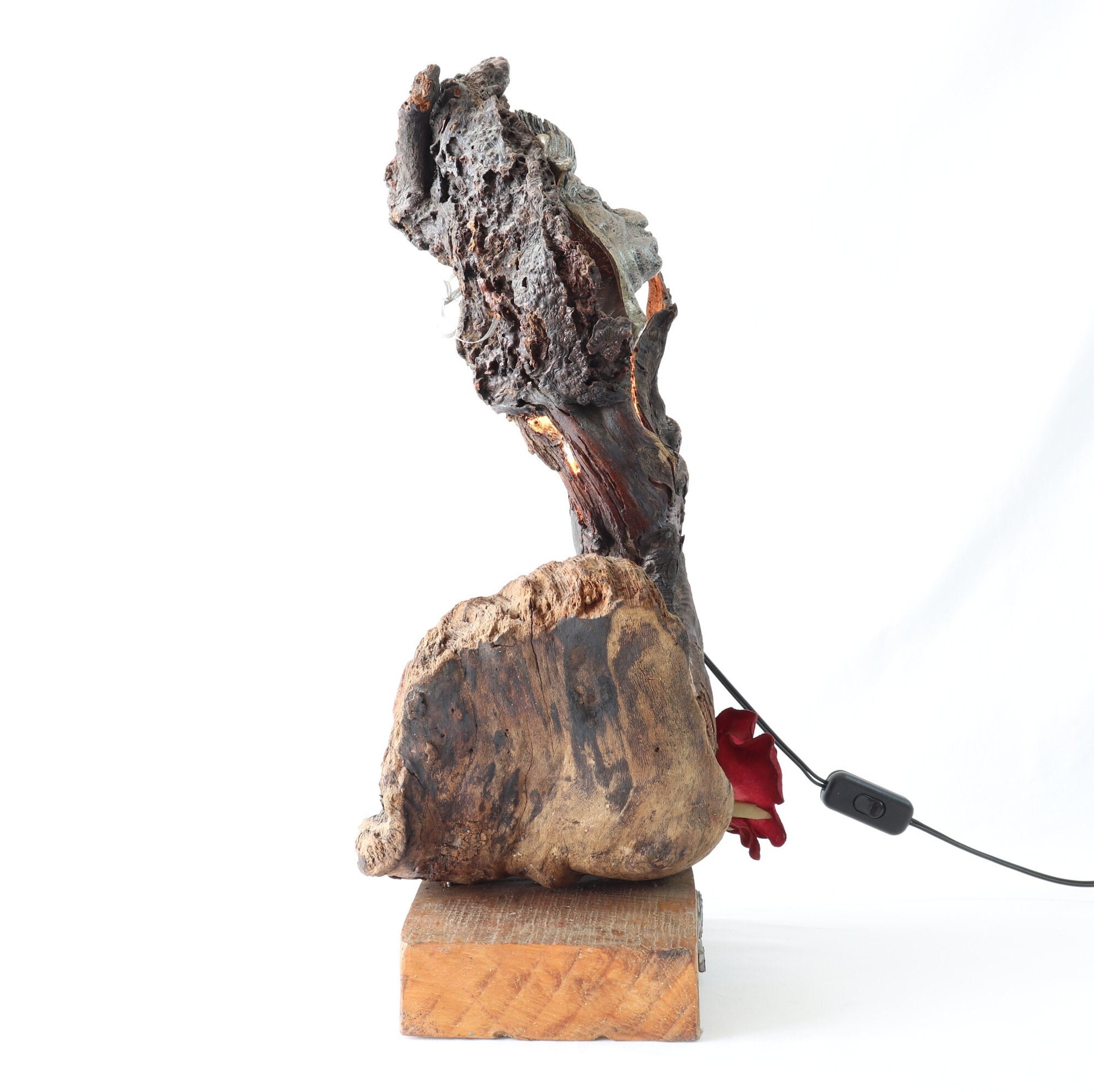 Native American Table Lamp Tree Root Table Lamp Wooden Table Etsy