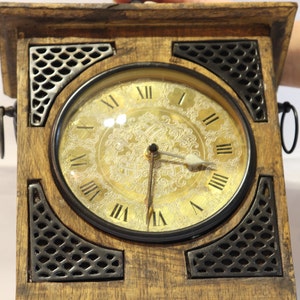 Vintage Table Clock, Wooden Table Clock, Desktop Clock, Fireplace Clock, Unique Clock, Farmhouse Decor, Unique Home Decor, Clock Decor, Gift image 7