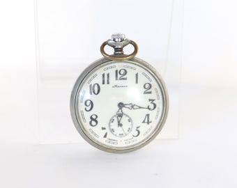 Molnija Pocket Watch, 1900's Pocket Watch, Winding Pocket Watch, Ship Pocket Watch, Galleon Pocket Watch Gentleman Pocket Watch Gift for Him