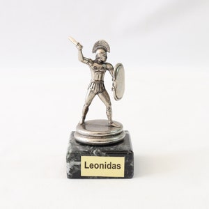 Leonidas Statue, Leonidas of Sparta, Leonidas Figurine, Leonidas Sculpture, Ancient Greek Statue, Greek Gifts, 300 Spartans, Silver Statue